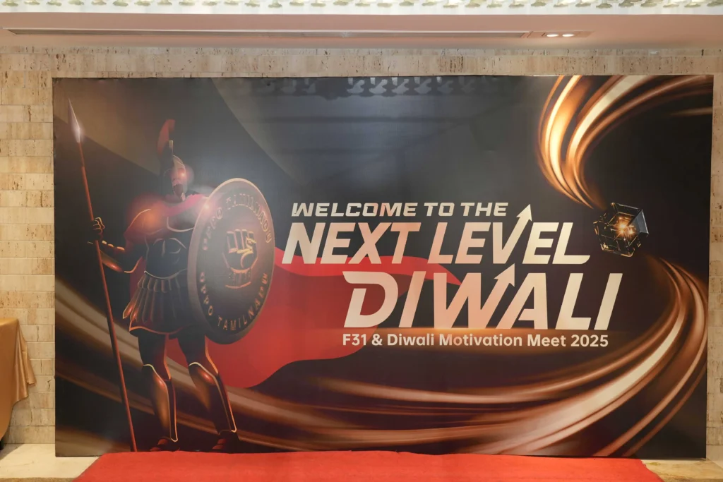 Grand entry setup for the Oppo product launch event in Chennai