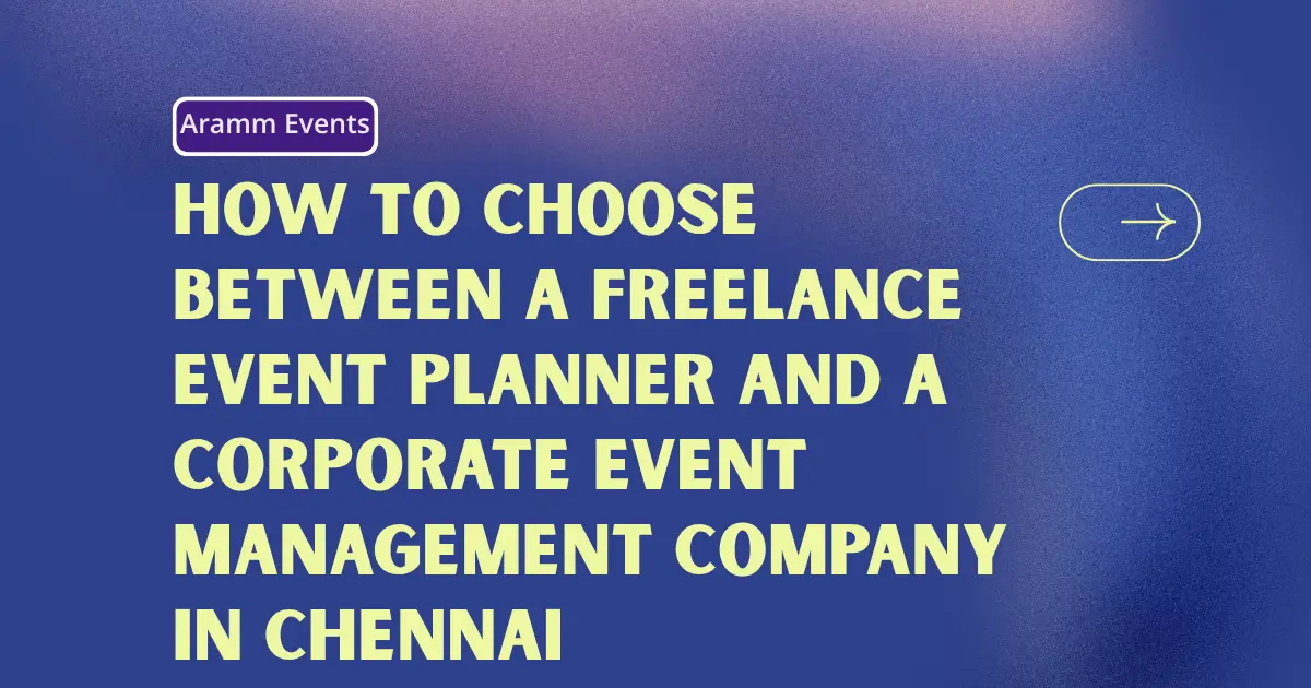 freelance event planner vs corporate event management company